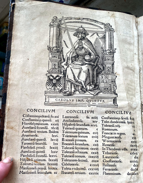 RARE und wichtiges großes BUCH DER EISZEIT" RENAISSANCE "GENERALKONZIL Gedruckt in Köln im Jahr 1538