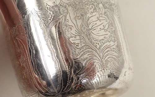 Piedouche in argento Fermiers Généraux Orléans Martin Lumière 135gr 18è
