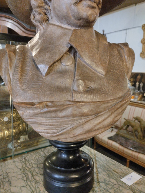 Busto - Terracotta - Albert Ernest Carrier-belleuse -Adrian Van Ostade -v . 1850.