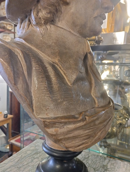 Busto - Terracotta - Albert Ernest Carrier-belleuse -Adrian Van Ostade -v . 1850.