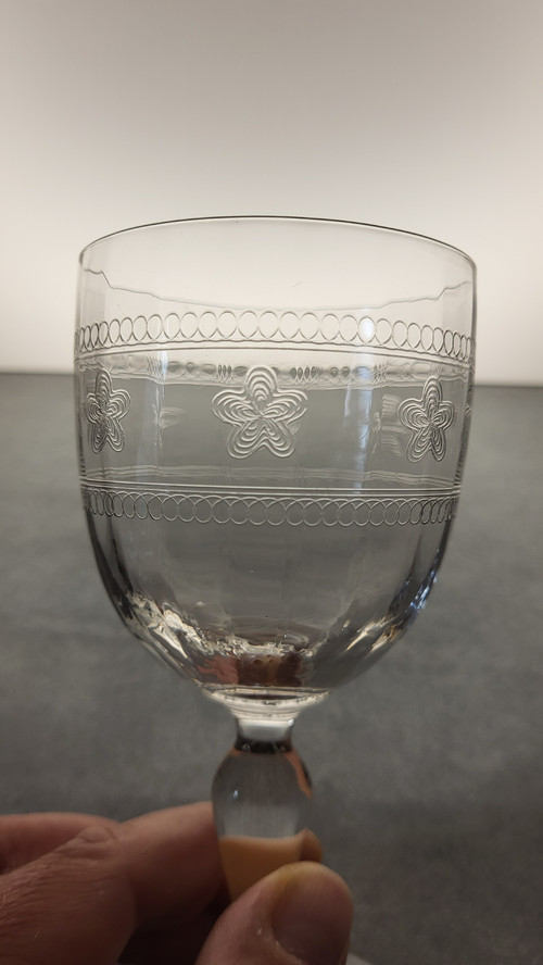 Set di 9 bicchieri da acqua/vino Fine XIX - inizio XX secolo