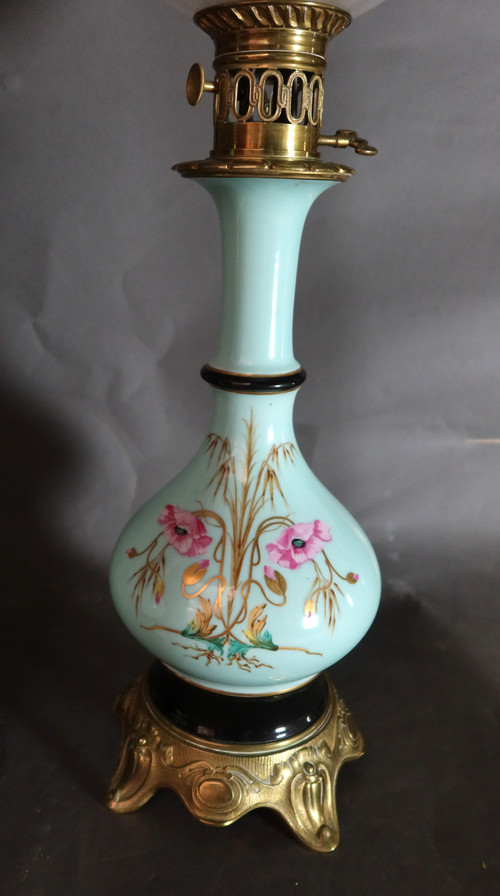 Coppia di lampade in porcellana XIX