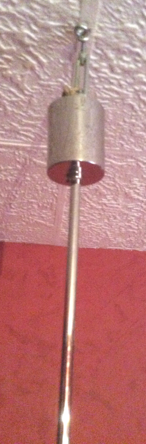 Lustre Suspension Vintage Moderniste inox Brossé métal chrome Design 1970
