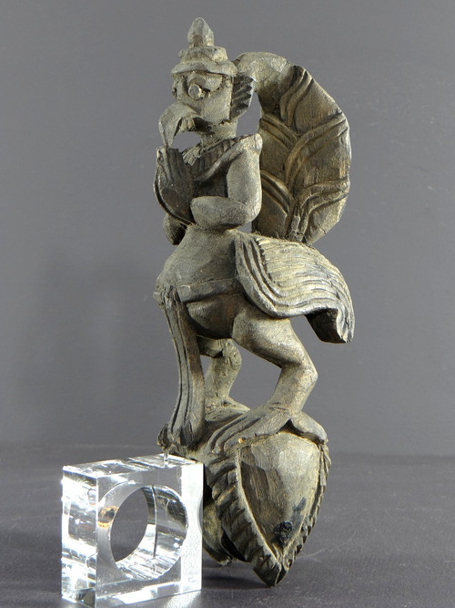 Burma, Mid-20th Century, Carved Garuda Loom Pulley.