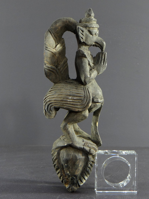 Burma, Mid-20th Century, Carved Garuda Loom Pulley.