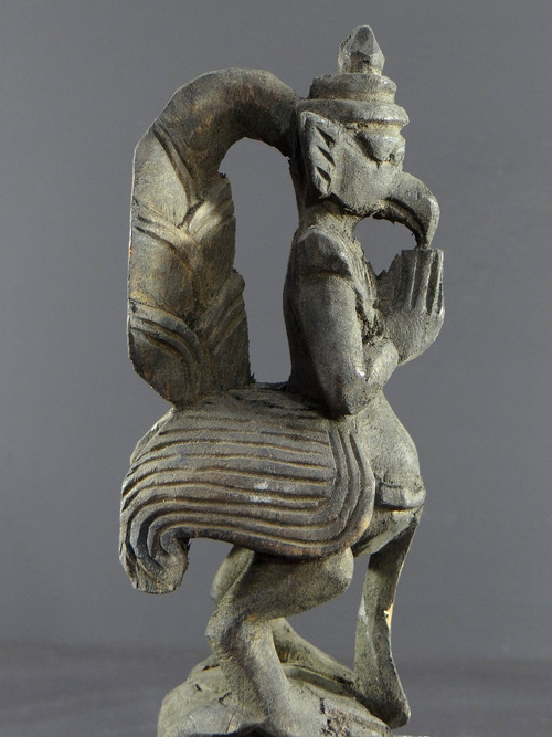 Burma, Mid-20th Century, Carved Garuda Loom Pulley.