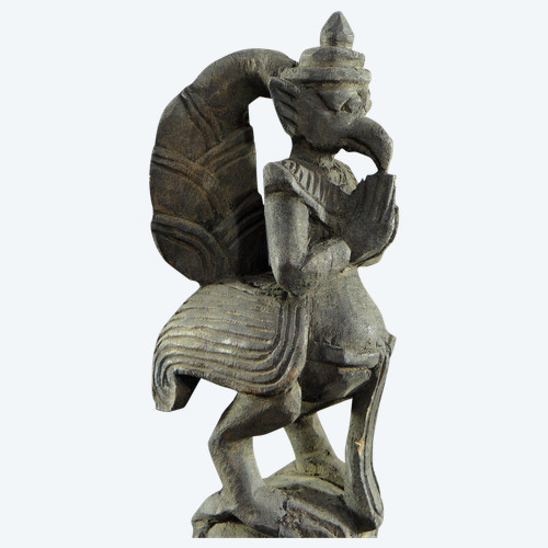 Burma, Mid-20th Century, Carved Garuda Loom Pulley.