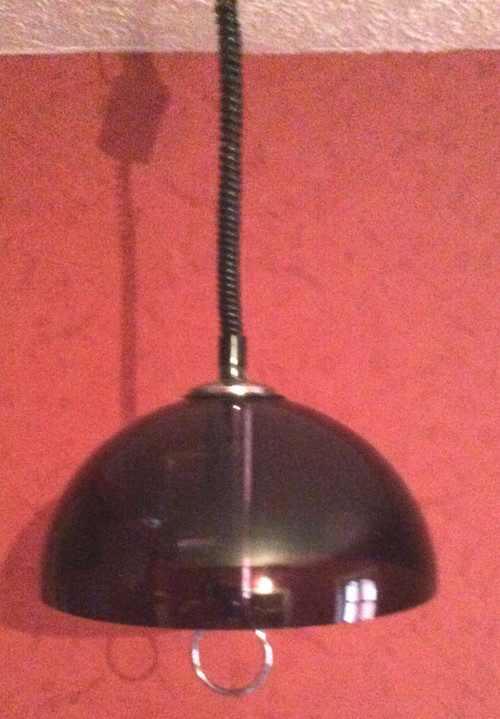 Lustre Suspension Vintage Moderniste OVNI PLEXIGAS Design 1970