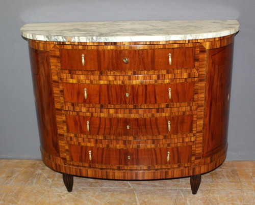 Commode Art Déco En Demie Lune Vers 1925