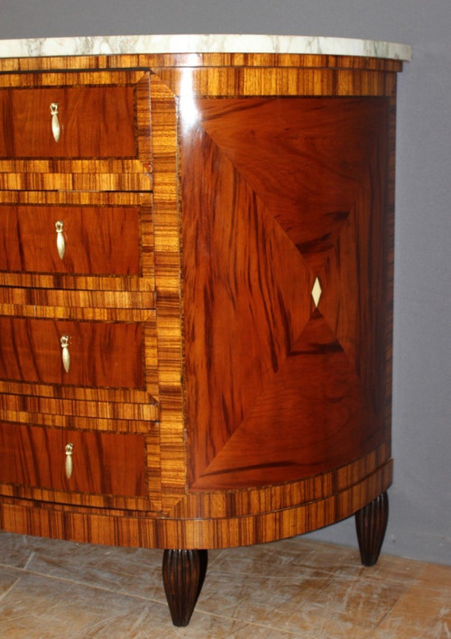 Commode Art Déco En Demie Lune Vers 1925