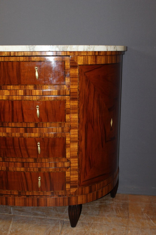 Commode Art Déco En Demie Lune Vers 1925