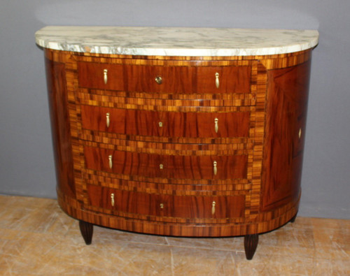Commode Art Déco En Demie Lune Vers 1925