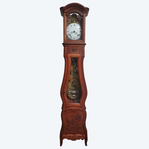 Provençal Comtoise clock in walnut