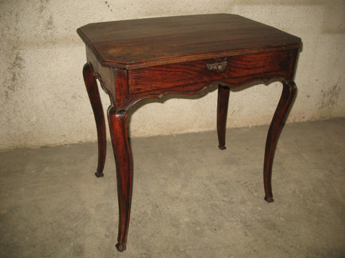 18th century Louis XV elm writing desk with 1 large drawer