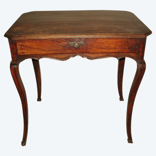 18th century Louis XV elm writing desk with 1 large drawer