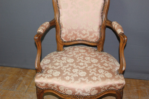 Fauteuil d'époque Louis XV En Hêtre XVIII