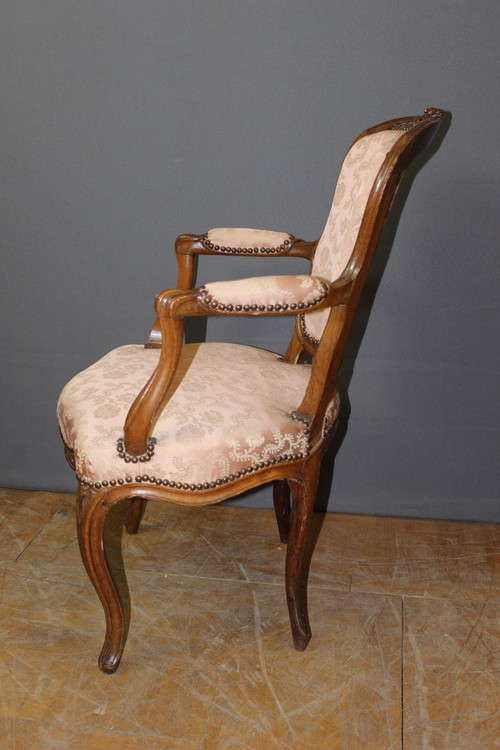 Fauteuil d'époque Louis XV En Hêtre XVIII