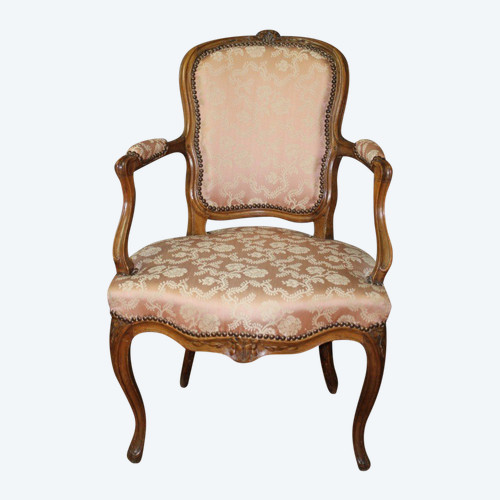 Fauteuil d'époque Louis XV En Hêtre XVIII