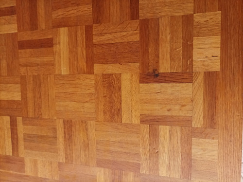 Tavolo vintage in rovere bianco massiccio