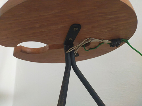 Lampadaire vintage tripode 1950