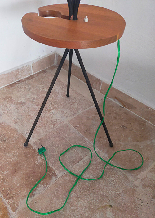 Lampadaire vintage tripode 1950