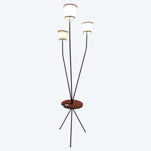 Lampadaire vintage tripode 1950