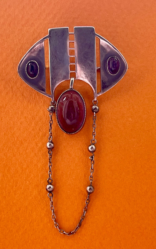 THEODOR FAHRNER, broche en argent, période jugendstil /art nouveau vers 1900