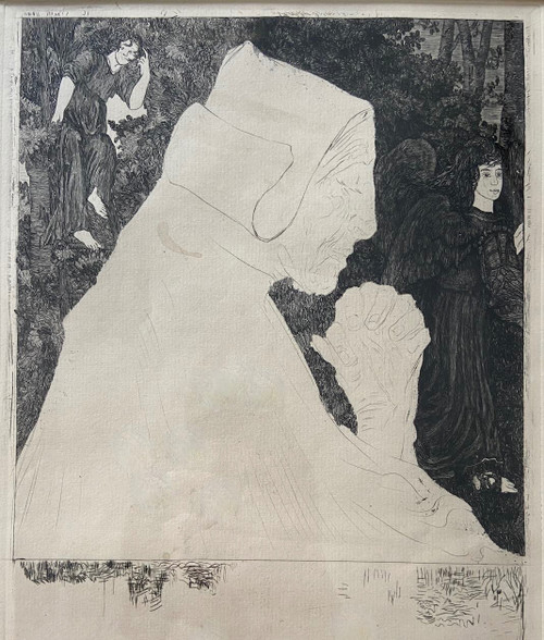 Femme en prière par Jean Vyboud