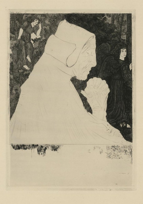 Femme en prière par Jean Vyboud