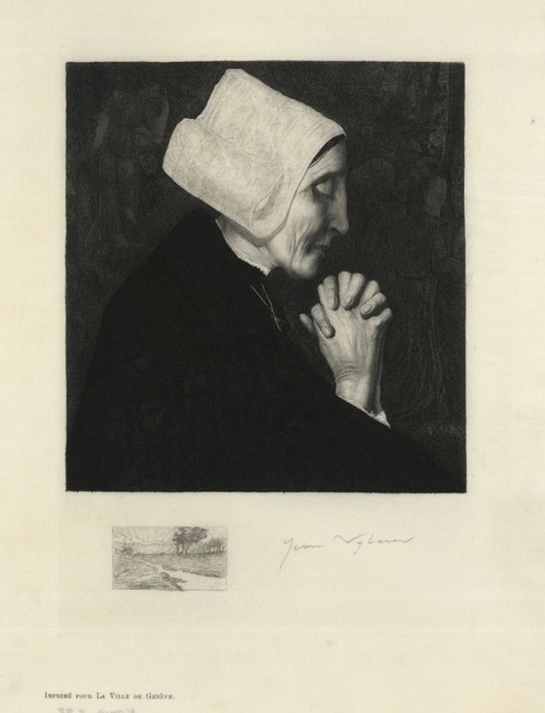 Femme en prière par Jean Vyboud