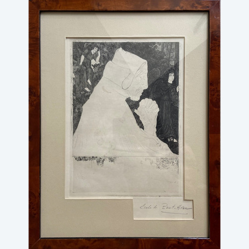 Femme en prière par Jean Vyboud