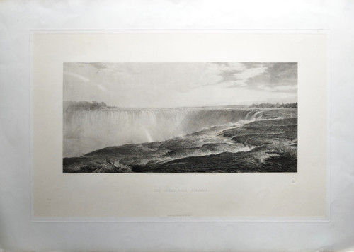 Chutes Du Niagara  Gravure Eau-forte 19ème