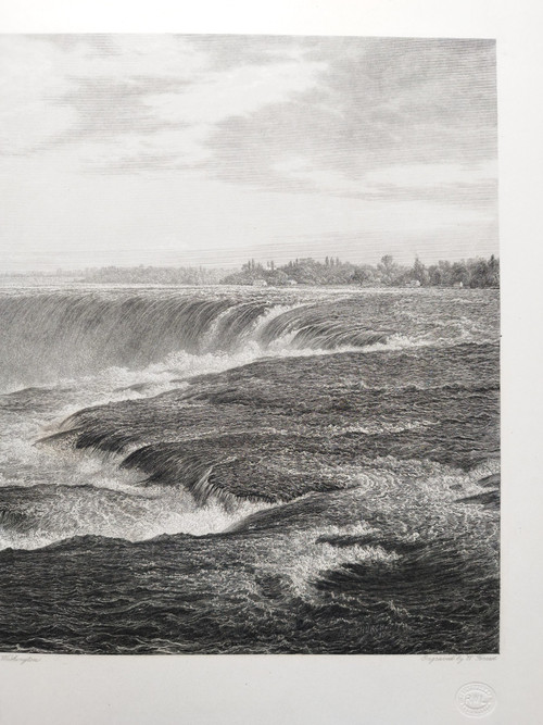 Chutes Du Niagara  Gravure Eau-forte 19ème