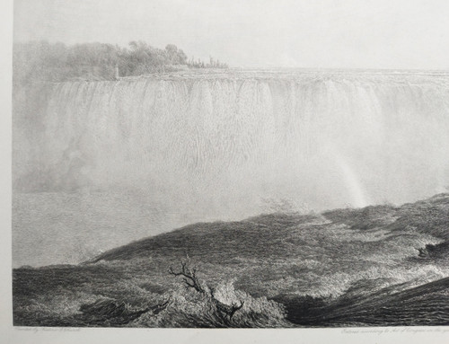 Chutes Du Niagara  Gravure Eau-forte 19ème
