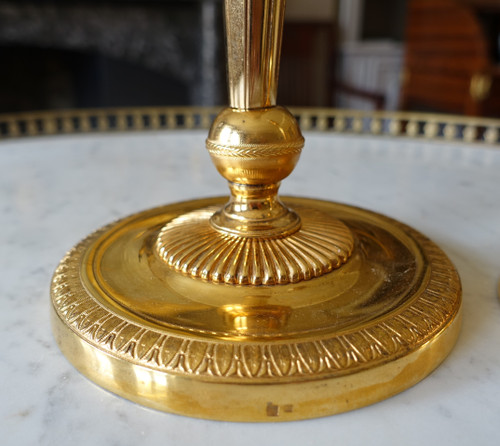 Ravrio - paire de flambeaux d'époque Empire en bronze doré modèle du Château de Fontainebleau