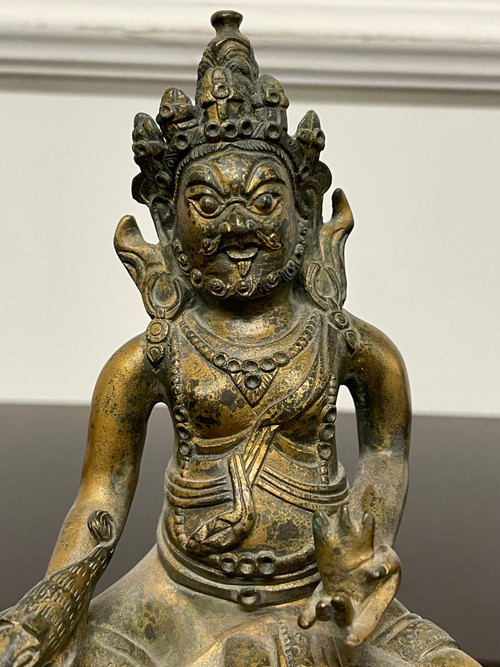 Gilt bronze Kubera statuette Tibet or Nepal 19th century