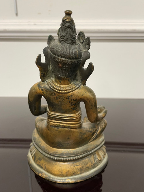 Gilt bronze Kubera statuette Tibet or Nepal 19th century