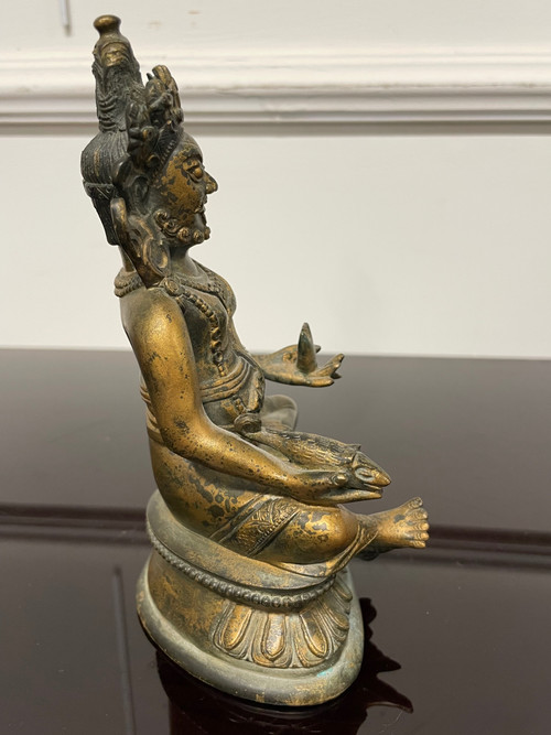 Gilt bronze Kubera statuette Tibet or Nepal 19th century