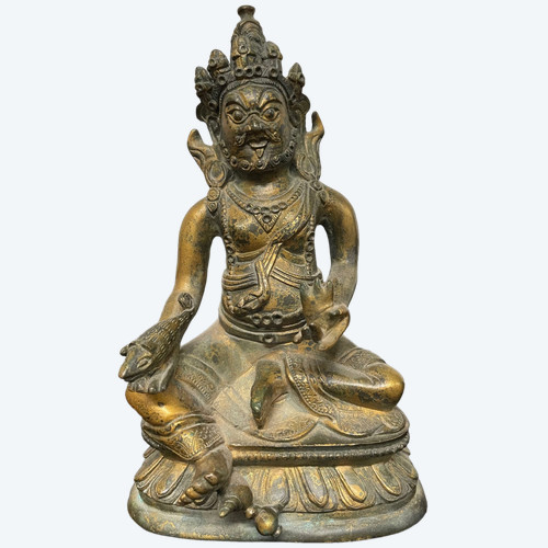 Gilt bronze Kubera statuette Tibet or Nepal 19th century