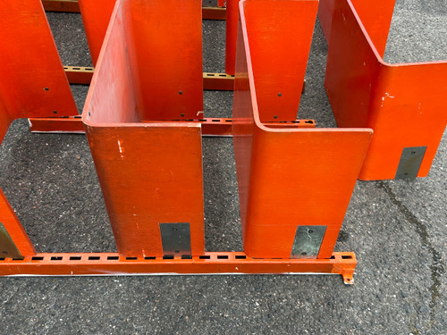 Orange Thermoformed Wood Large Modular Library Shelf Circa 1970