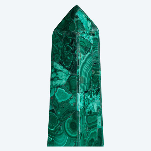 Paire d’obélisques en malachite, XIXe siècle 