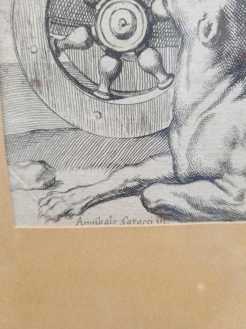 Aurore Et Cephale, Framed Engraving, Carracci, 17th Century ?