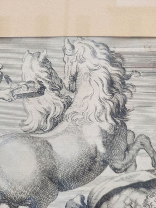 Aurore Et Cephale, Framed Engraving, Carracci, 17th Century ?