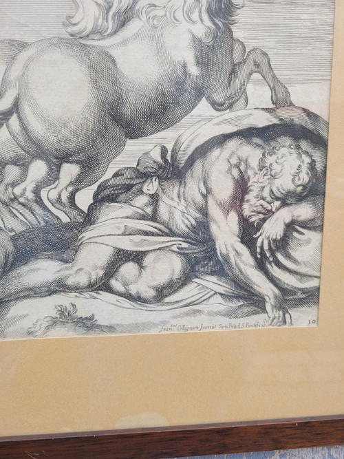 Aurore Et Cephale, Framed Engraving, Carracci, 17th Century ?