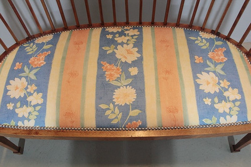 Art Deco Sitzbank aus Buche XX.