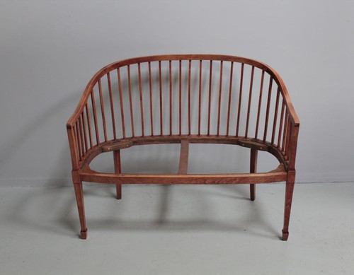 Art Deco Sitzbank aus Buche XX.