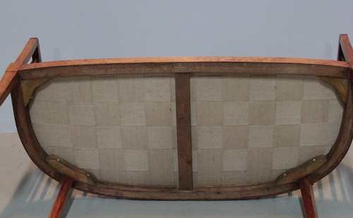 Art Deco Sitzbank aus Buche XX.