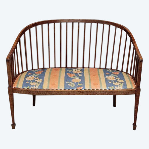Art Deco Sitzbank aus Buche XX.
