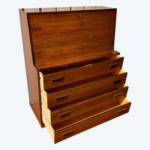 Scrivania ad ala in teak disegnata da Børge Mogensen per Søborg, Danimarca, 1960 ca.