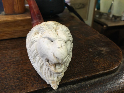 Pfeife Löwenkopf aus Meerschaum